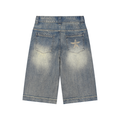 Vintage Wash Baggy Denim Shorts