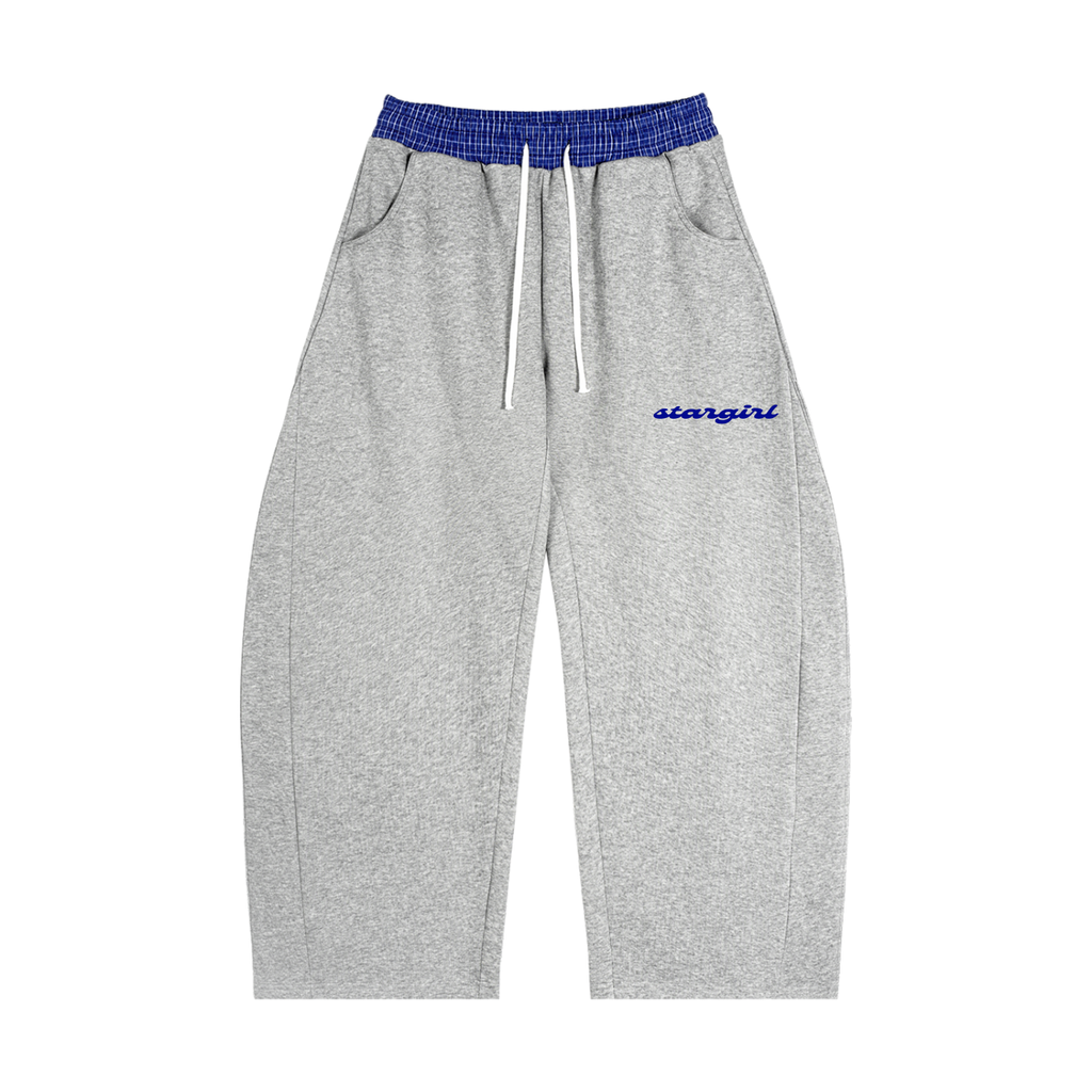 Plaid Waistband Barrel Sweatpants