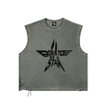 Distressed Grommet Eyelet Tank Top