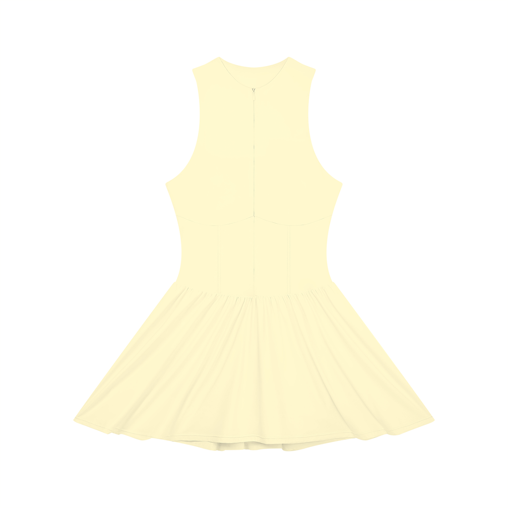 Women’s Ruched Sleeveless Full-Zip Dress