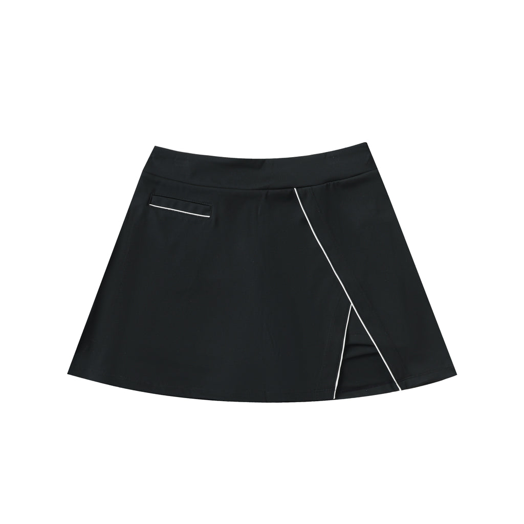 V High-Waist Pocketed Skirt