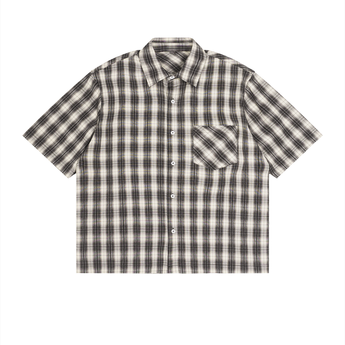 Boxy Plaid Short Sleeve Shirt