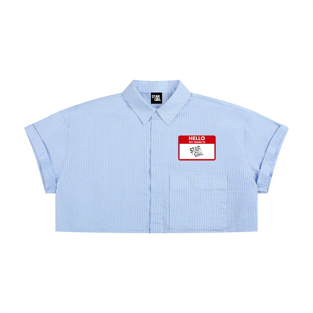 Women’s Striped Boxy Cropped Shirt