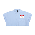 Women’s Striped Boxy Cropped Shirt