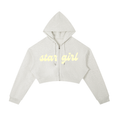 Essential Cropped Zip-Up Hoodie