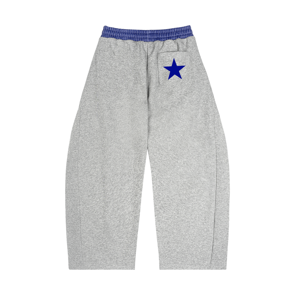 Plaid Waistband Barrel Sweatpants